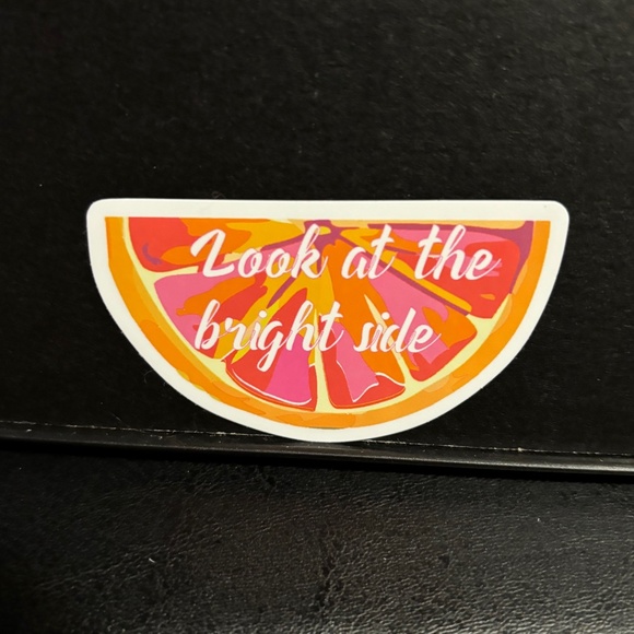 " LOOK ON THE BRIGHT SIDE" FRUIT SLICE STICKER - Picture 1 of 1